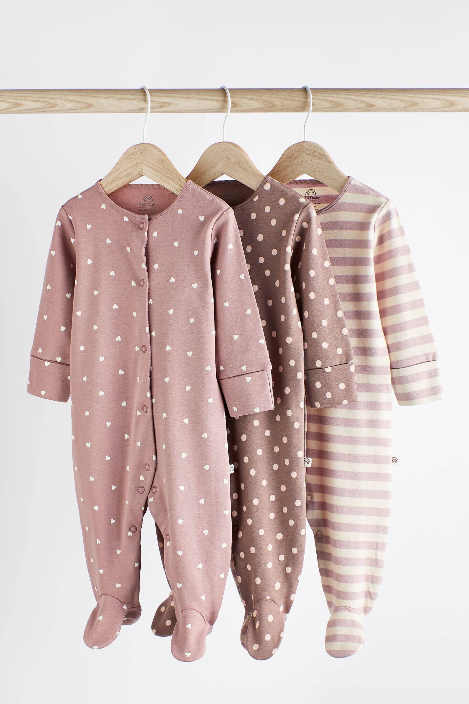 Neutral Baby Sleepsuits 3 Pack (0mths-2yrs) - Image 1 of 8