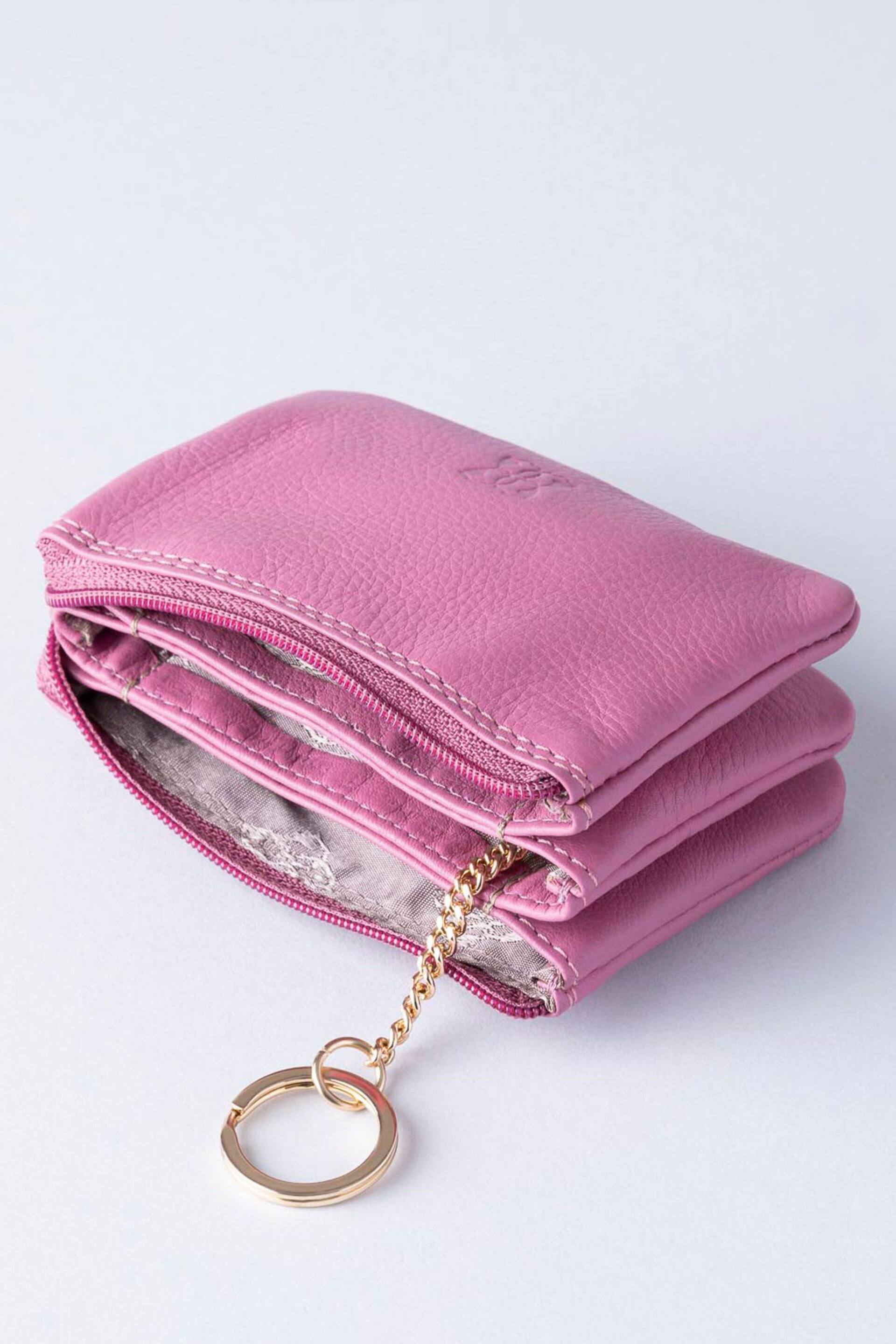Lakeland Leather Mauve Pink Protected Leather Coin Purse - Image 4 of 4