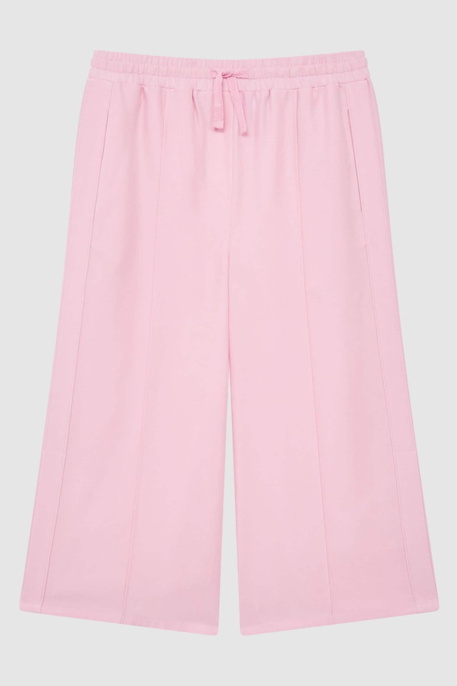 Reiss Pink Sienna Junior Wide Leg Side Slip Drawstring Trousers - Image 2 of 6