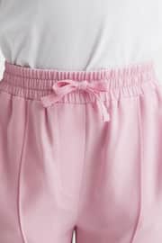 Reiss Pink Sienna Junior Wide Leg Side Slip Drawstring Trousers - Image 4 of 6