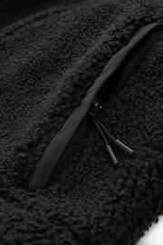 Black Zip through Borg Fleece Gilet - Image 10 of 12