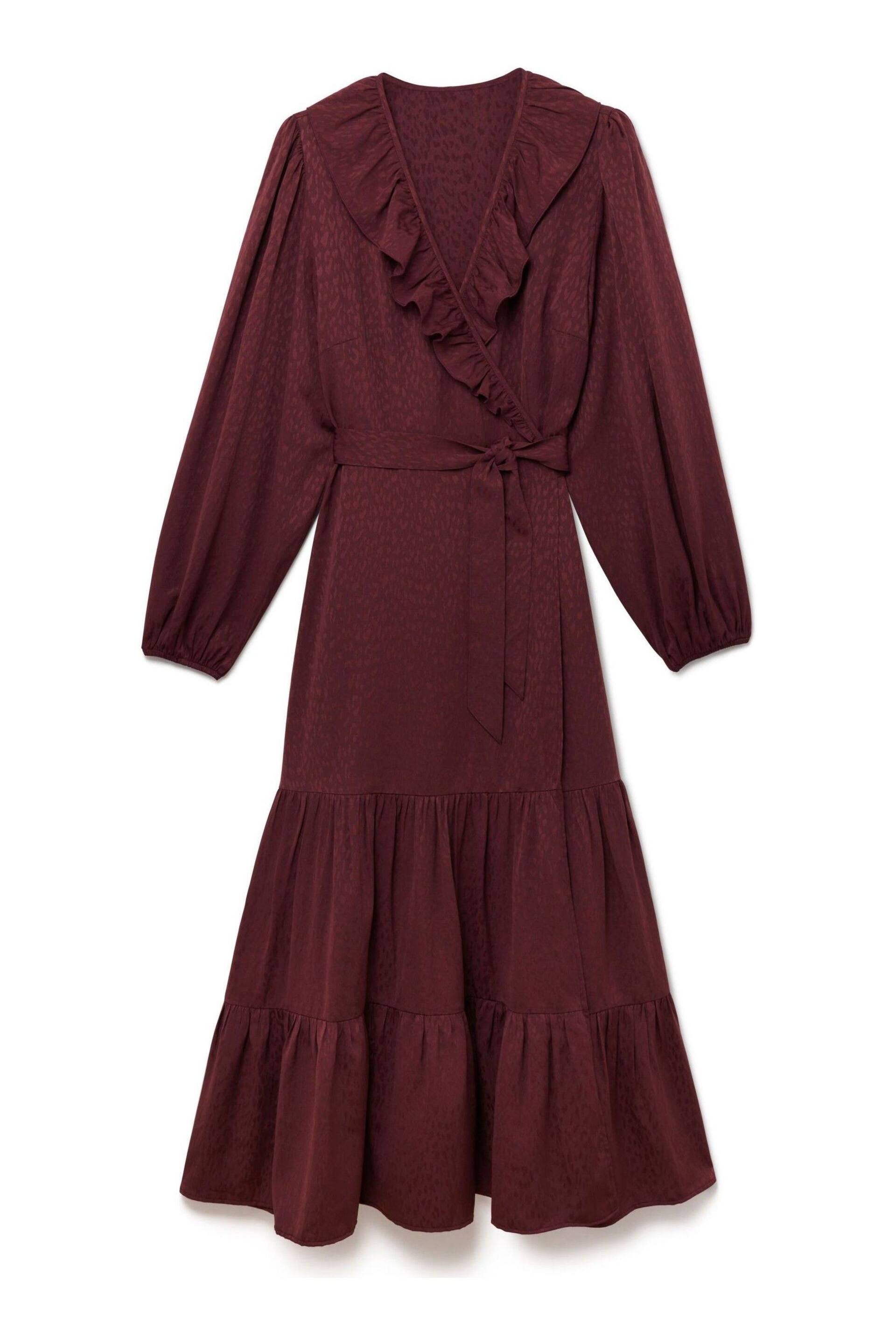 Another Sunday Wrap Over Midi Dress With Ruffle Detail - Image 4 of 7