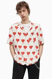 AllSaints White Breakup Short Sleeve Shirt - Image 1 of 6