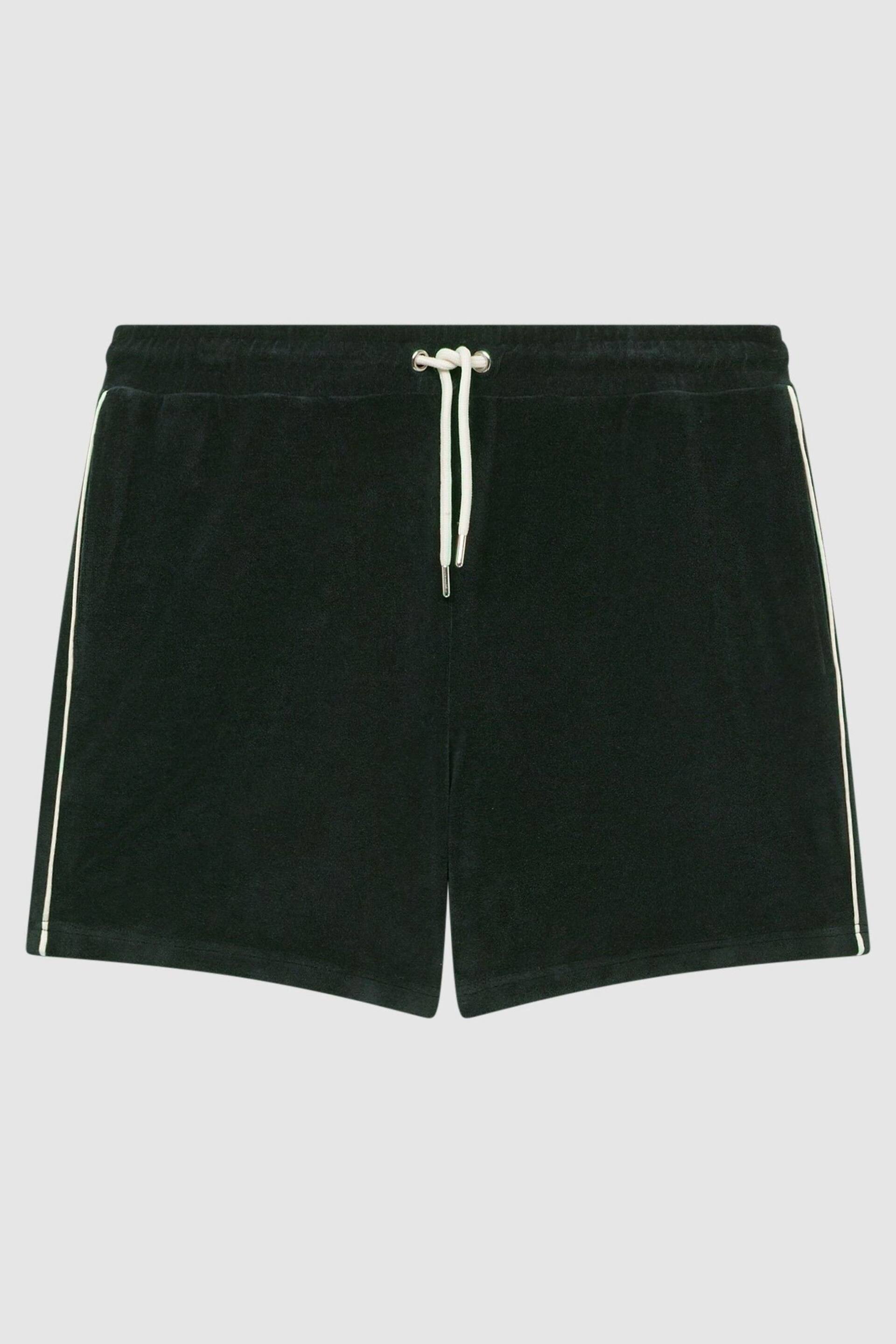 Reiss Dark Green Fredericks Towelling Drawstring Shorts - Image 2 of 4