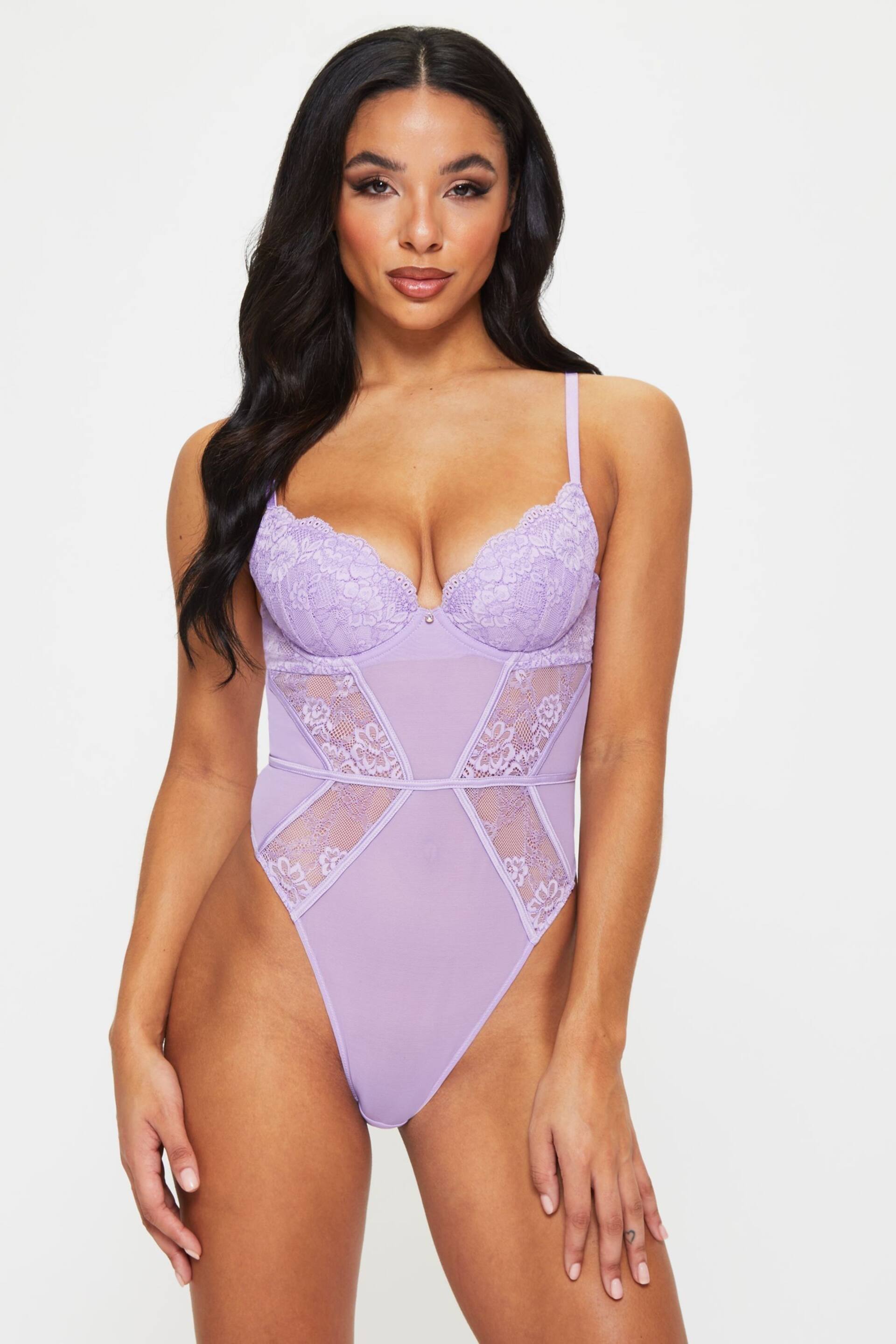 Ann Summers Purple Sexy Lace Planet Padded Body - Image 1 of 4