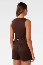 Forever New Brown Pure Linen Saskia Waistcoat - Image 2 of 5