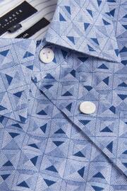 Ted Baker Blue Barhill Square Ombre Geo Shirt - Image 5 of 5