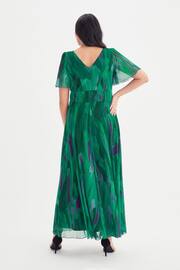 Scarlett & Jo Green & Purple Isabelle Angel Sleeve Maxi Dress - Image 4 of 4