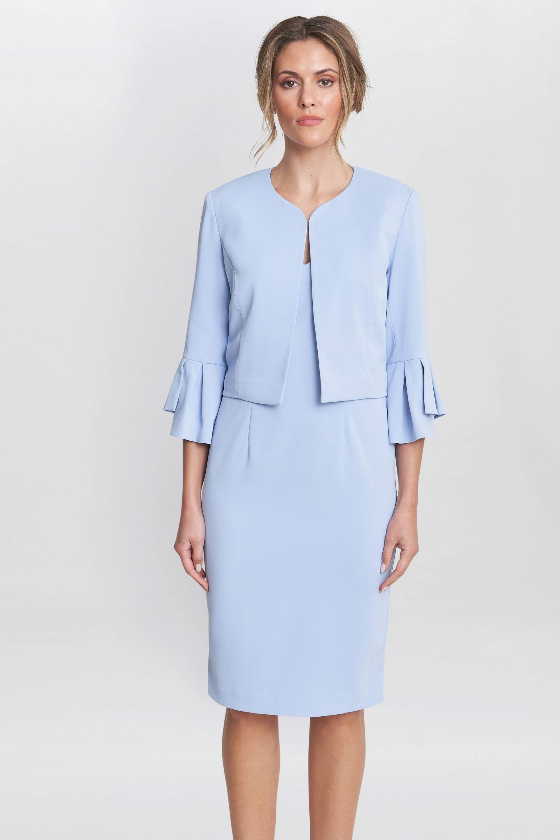 Gina Bacconi Blue Melissa Crepe Dress - Image 1 of 8