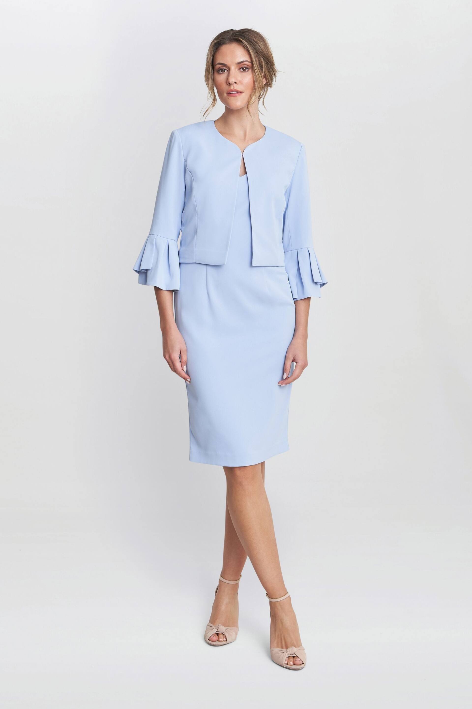 Gina Bacconi Blue Melissa Crepe Dress - Image 2 of 8