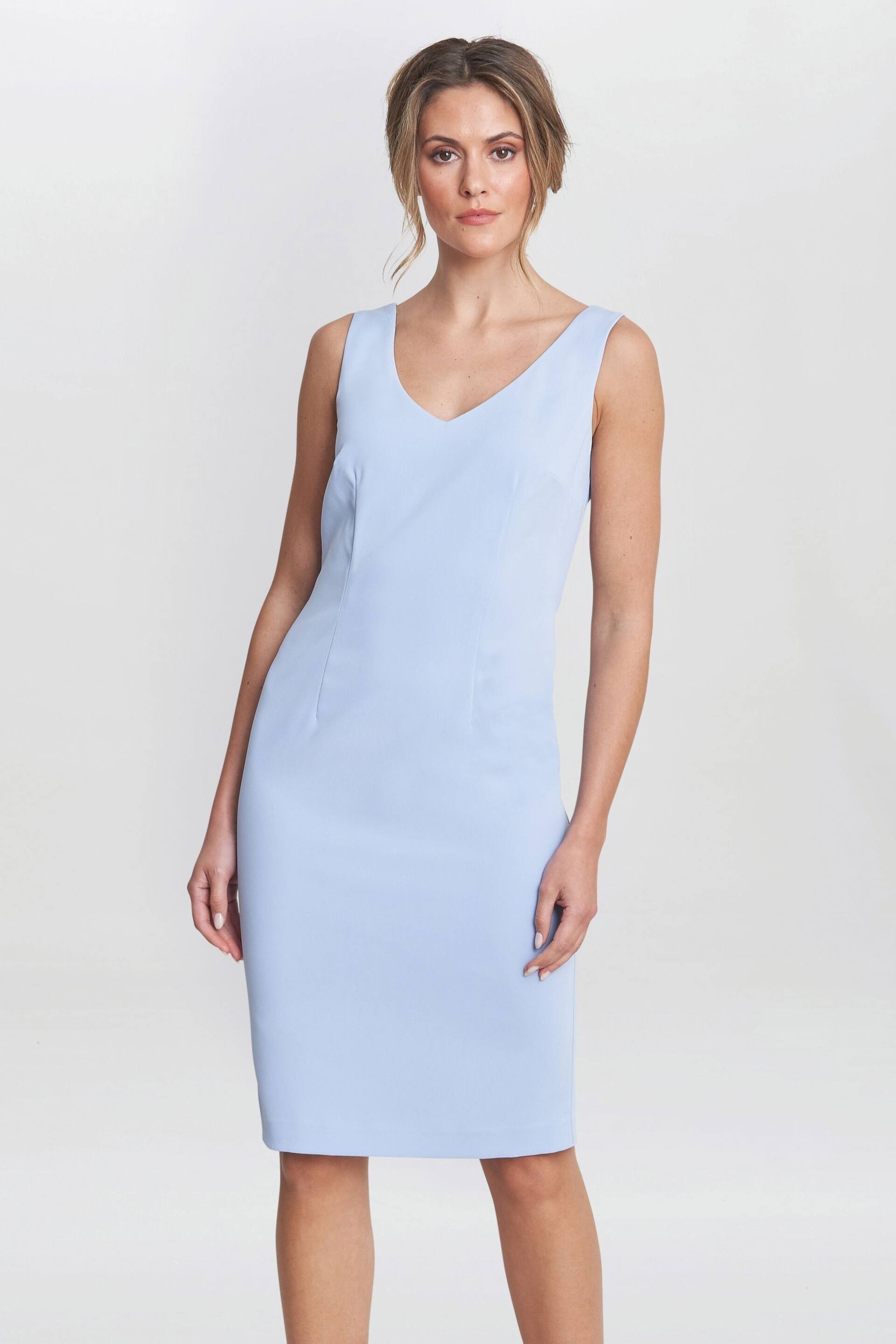 Gina Bacconi Blue Melissa Crepe Dress - Image 3 of 8