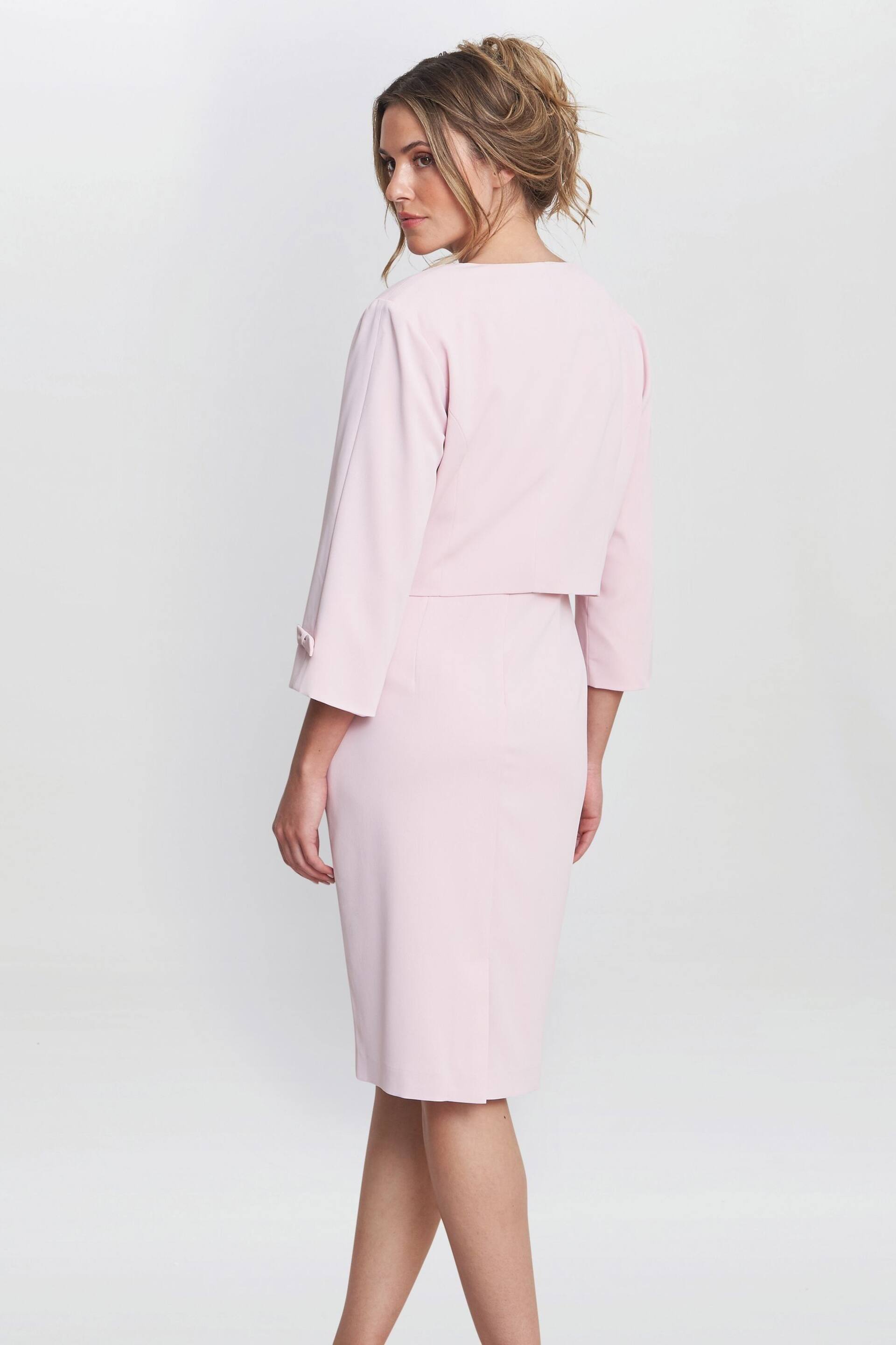Gina Bacconi Pink Corinne Crepe Dress And Jacket - Image 2 of 6