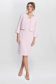 Gina Bacconi Pink Corinne Crepe Dress And Jacket - Image 3 of 6