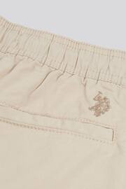 U.S. Polo Assn. Boys Linen Blend Deck Cream Shorts - Image 4 of 4