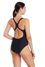 Zoggs Cottesloe Flyback Ecolast Black Swimsuit One piece - Image 2 of 6