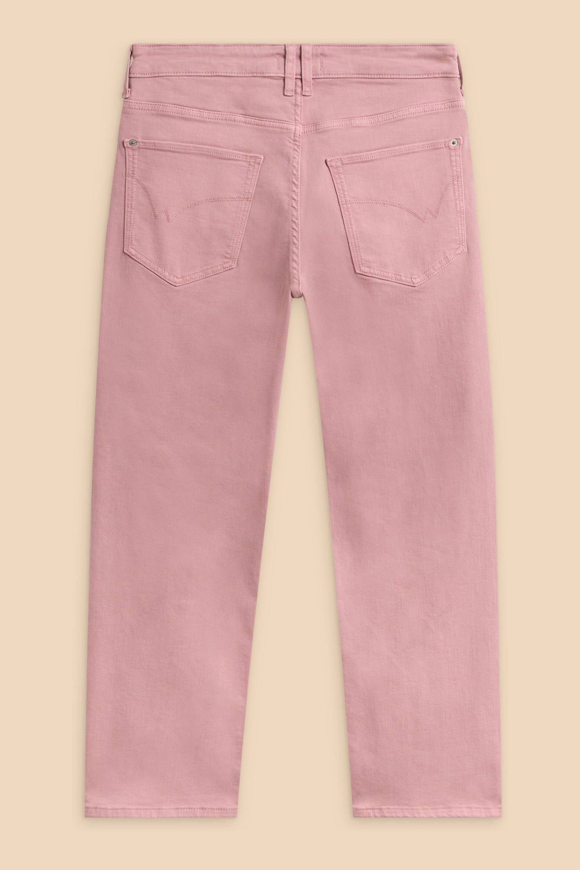 White Stuff Pink Blake Straight Crop Jeans - Image 6 of 7