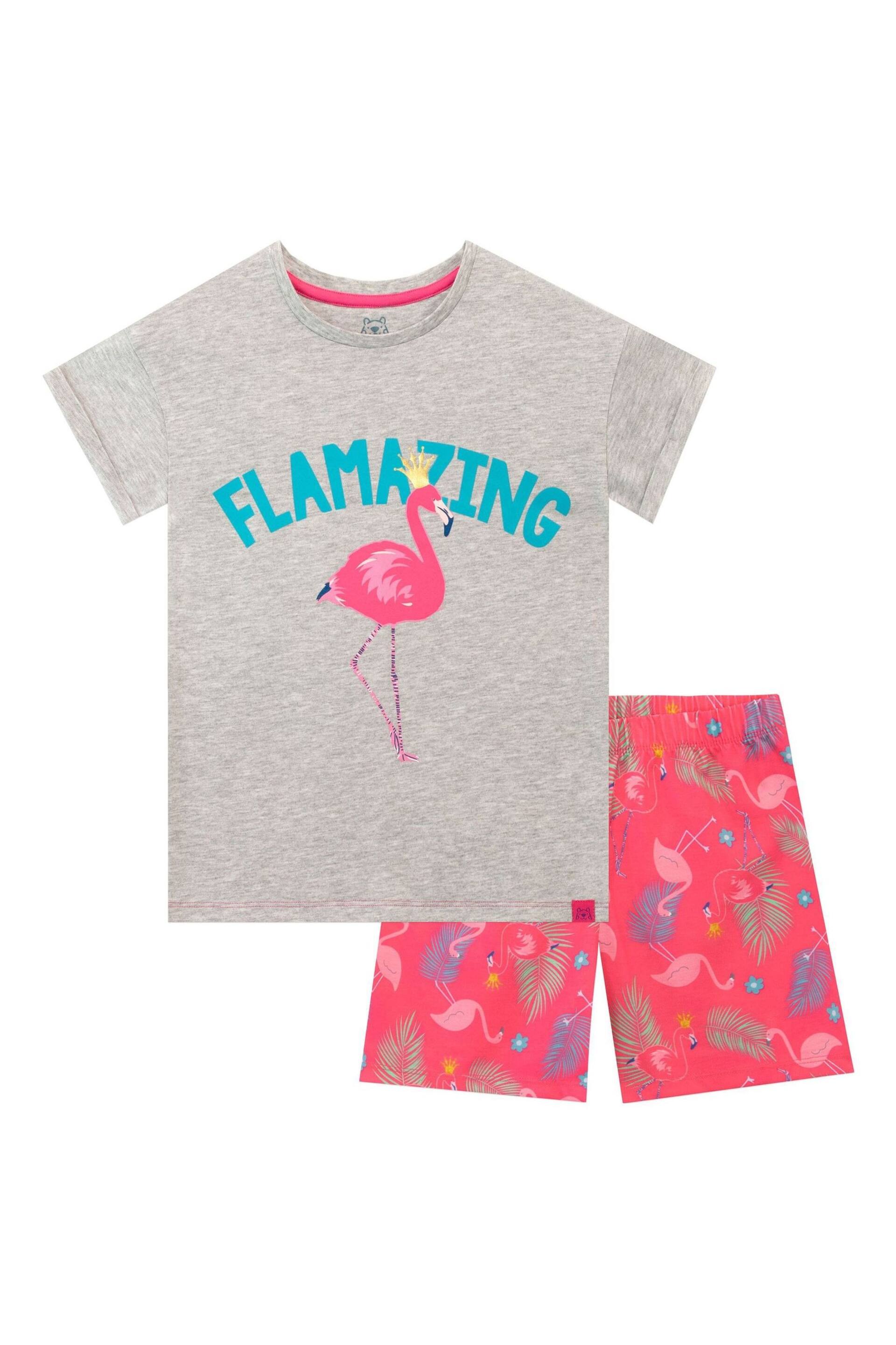 Harry Bear Grey Flamingo Short Pyjamas - Image 2 of 6