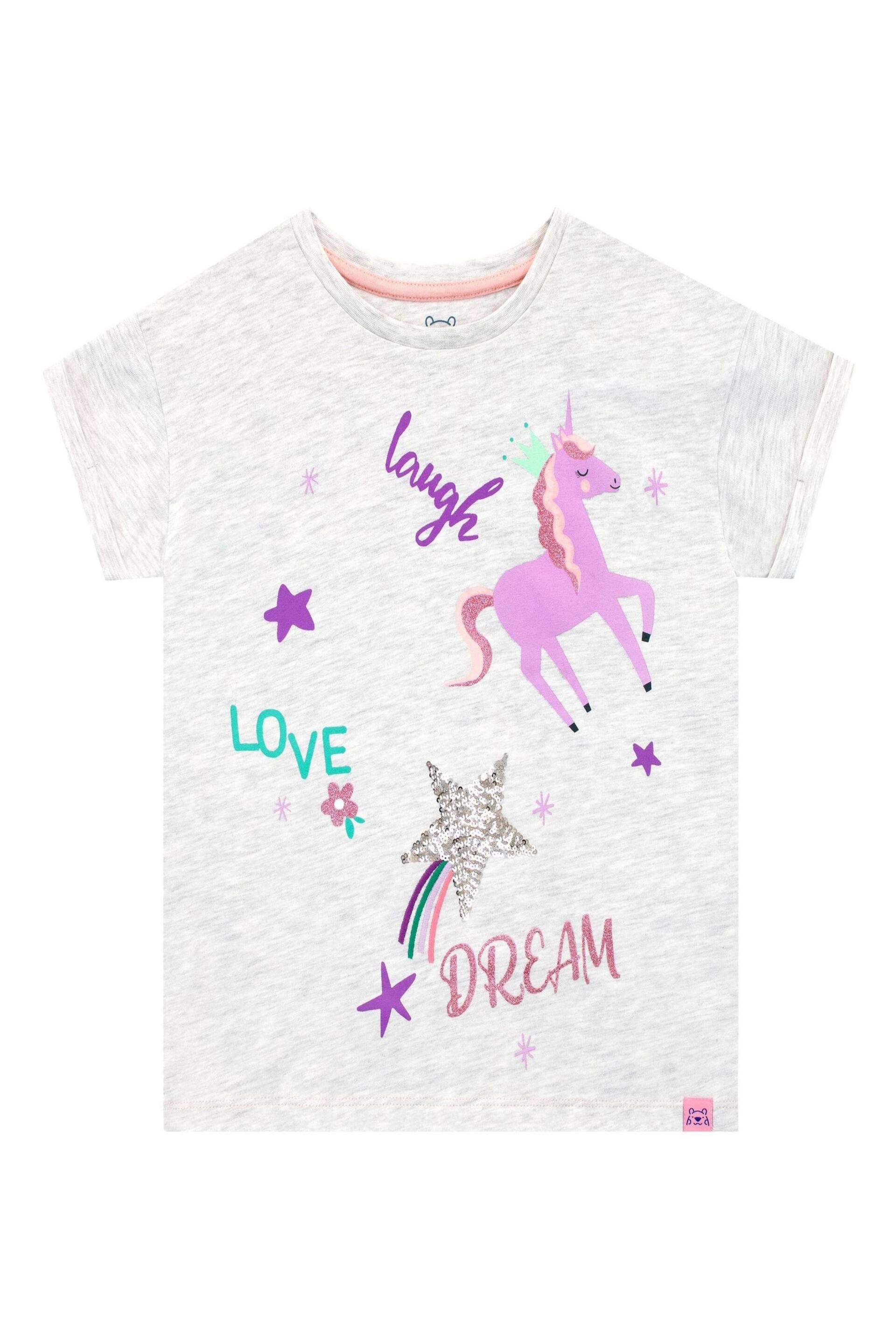 Harry Bear Grey Laugh Love Dream Unicorn T-Shirt - Image 1 of 4