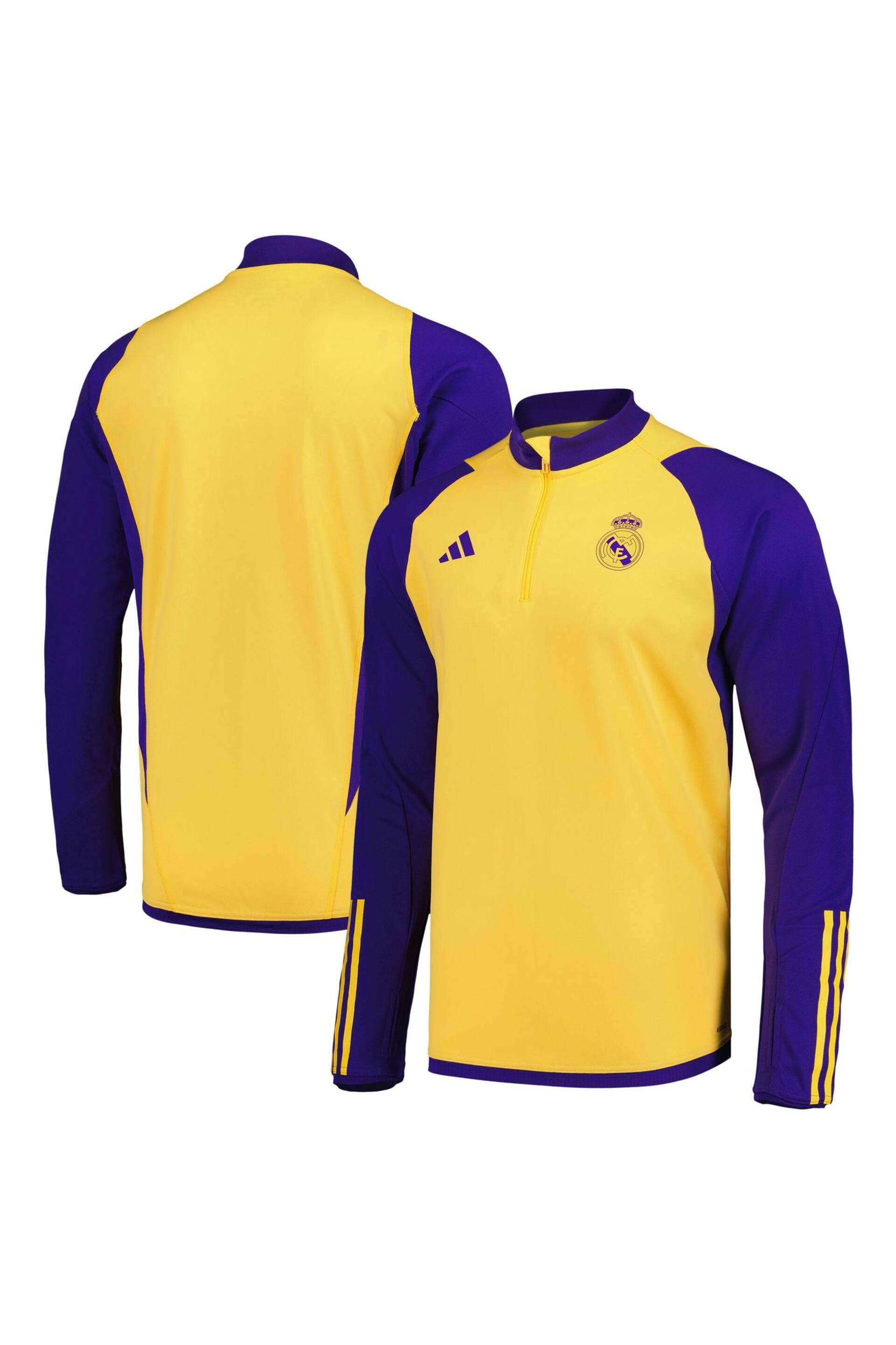 adidas Yellow Real Madrid Training Top - Image 1 of 3