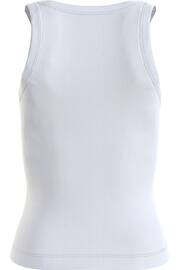 Calvin Klein White Logo Rib Tank - Image 5 of 10