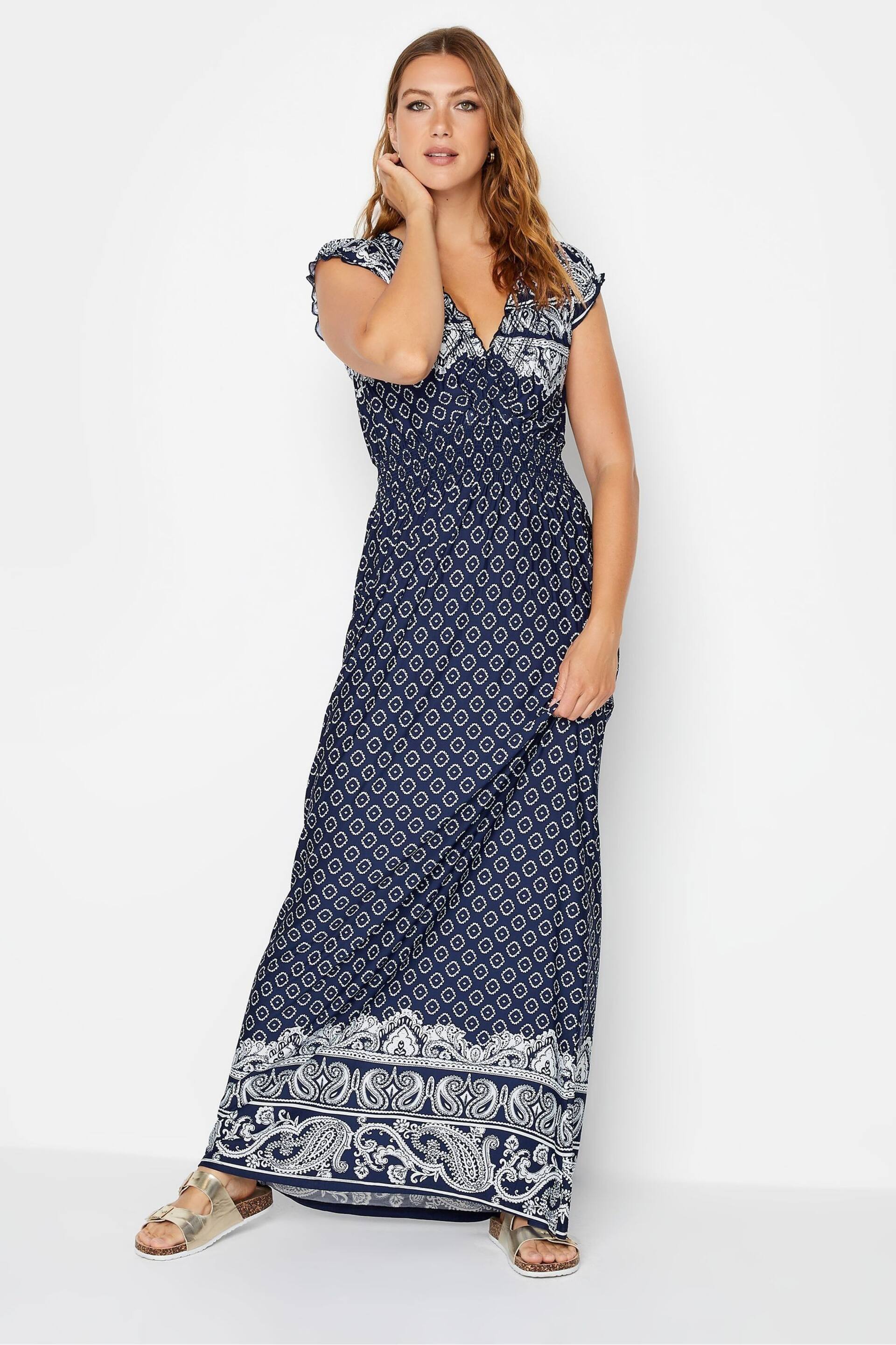 Long Tall Sally Blue Bardot Maxi Dress - Image 1 of 4