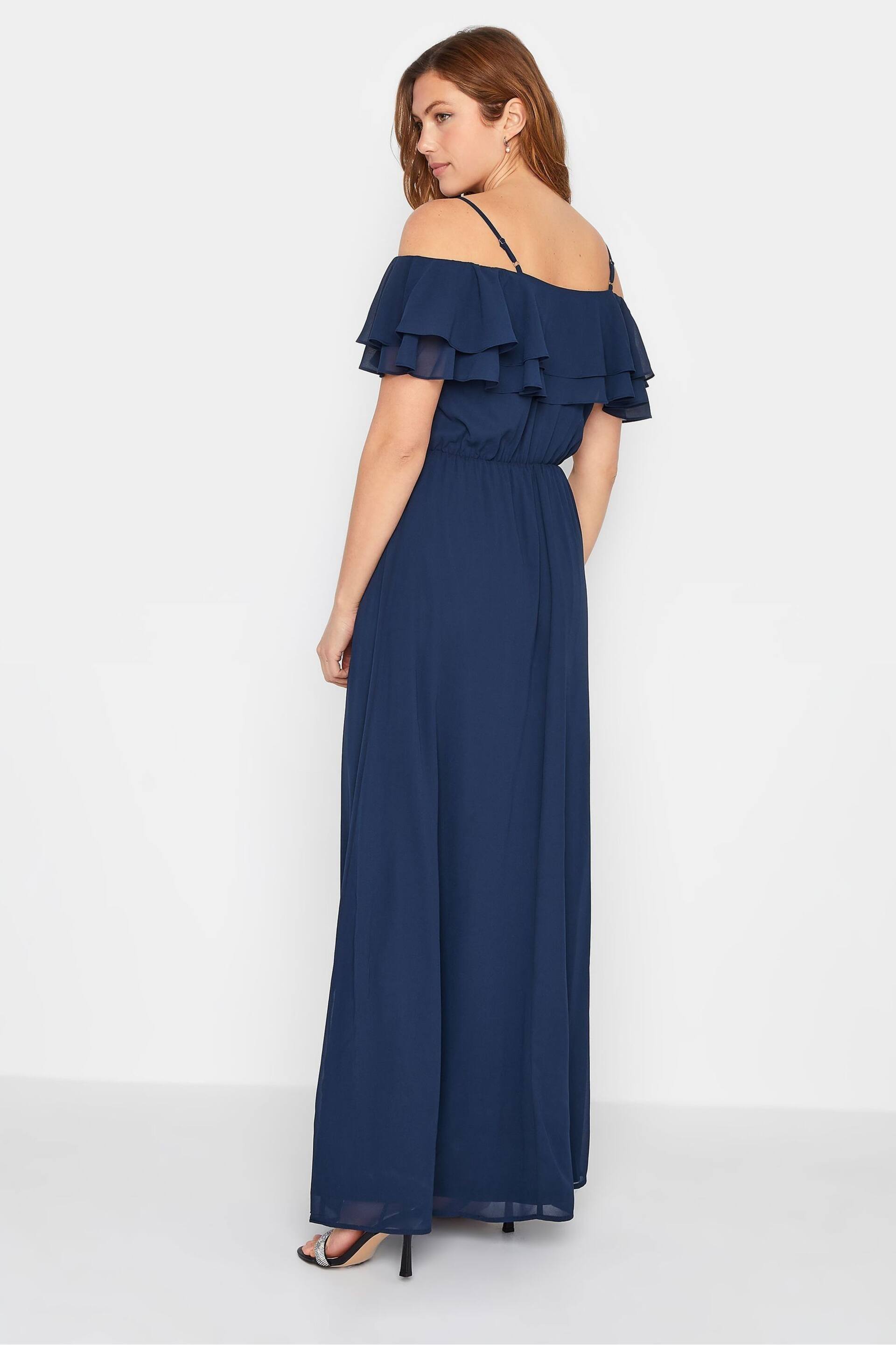 Long Tall Sally Blue Ruffle Maxi Dress - Image 2 of 4