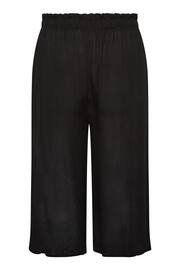 Yours Curve Black Tassel Detail Wide Leg Beach Culottes - Image 5 of 5