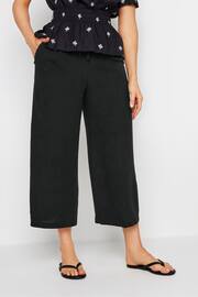 Long Tall Sally Black Linen Blend Cropped Trousers - Image 2 of 5