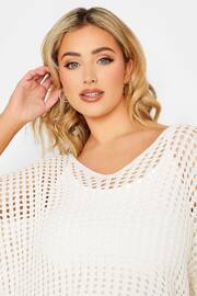 Yours Curve Cream Crochet Boxy Cover-Up - Image 4 of 5