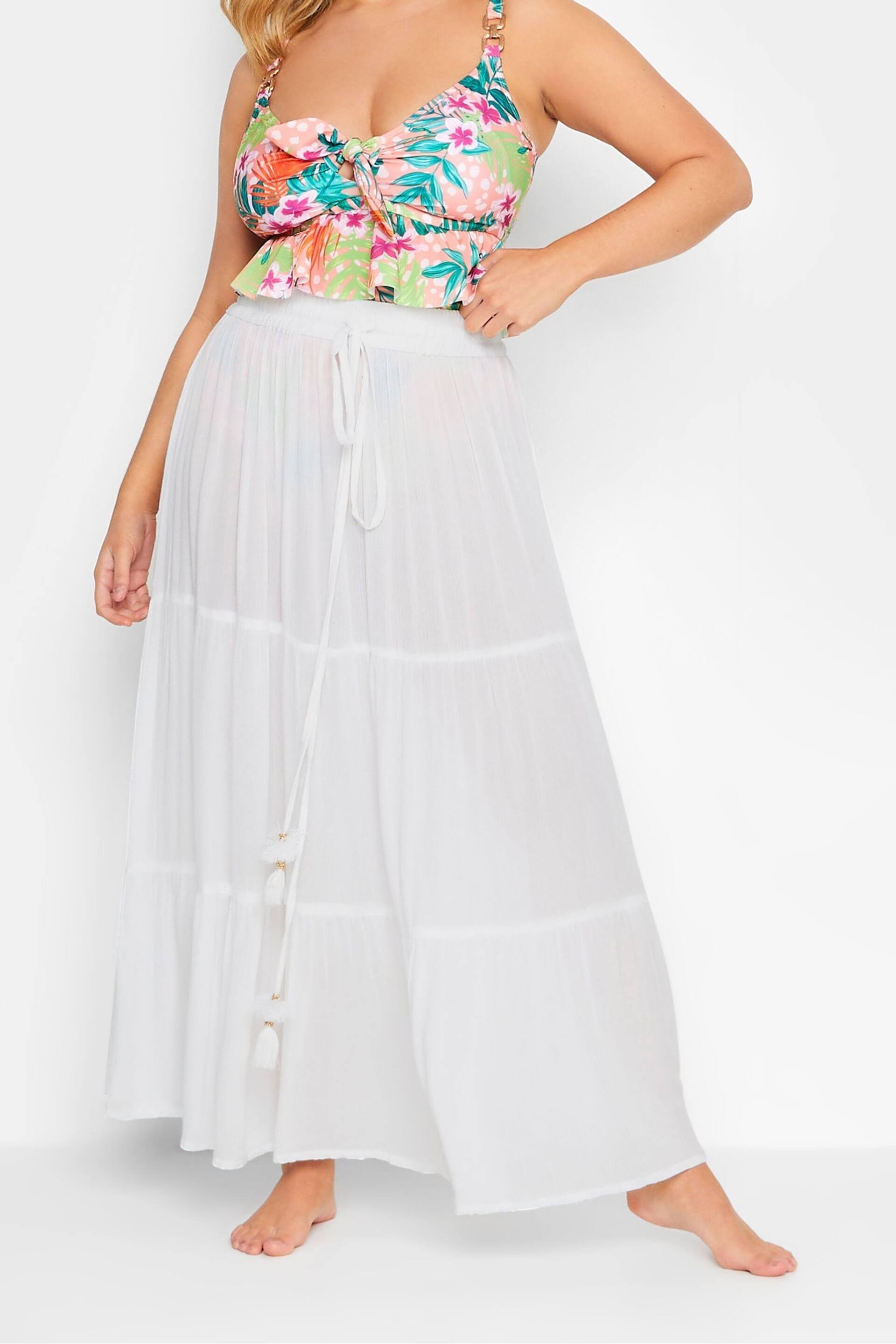 Yours Curve White Beach Skirt - Image 2 of 4