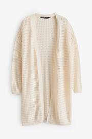 Yours Curve Cream Midi Crochet Cardigan - Image 5 of 5