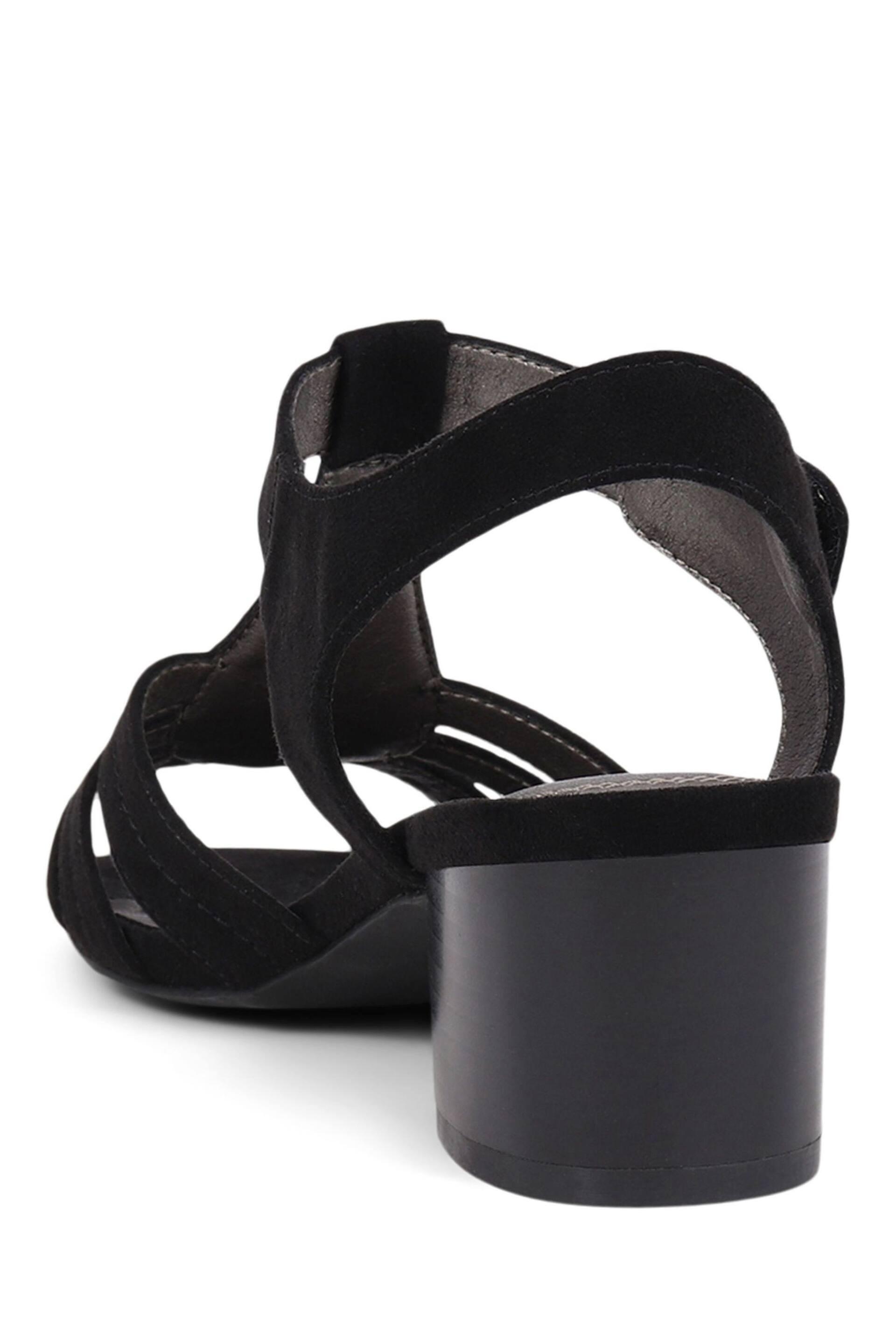 Pavers Heeled Smart Black Sandals - Image 3 of 5