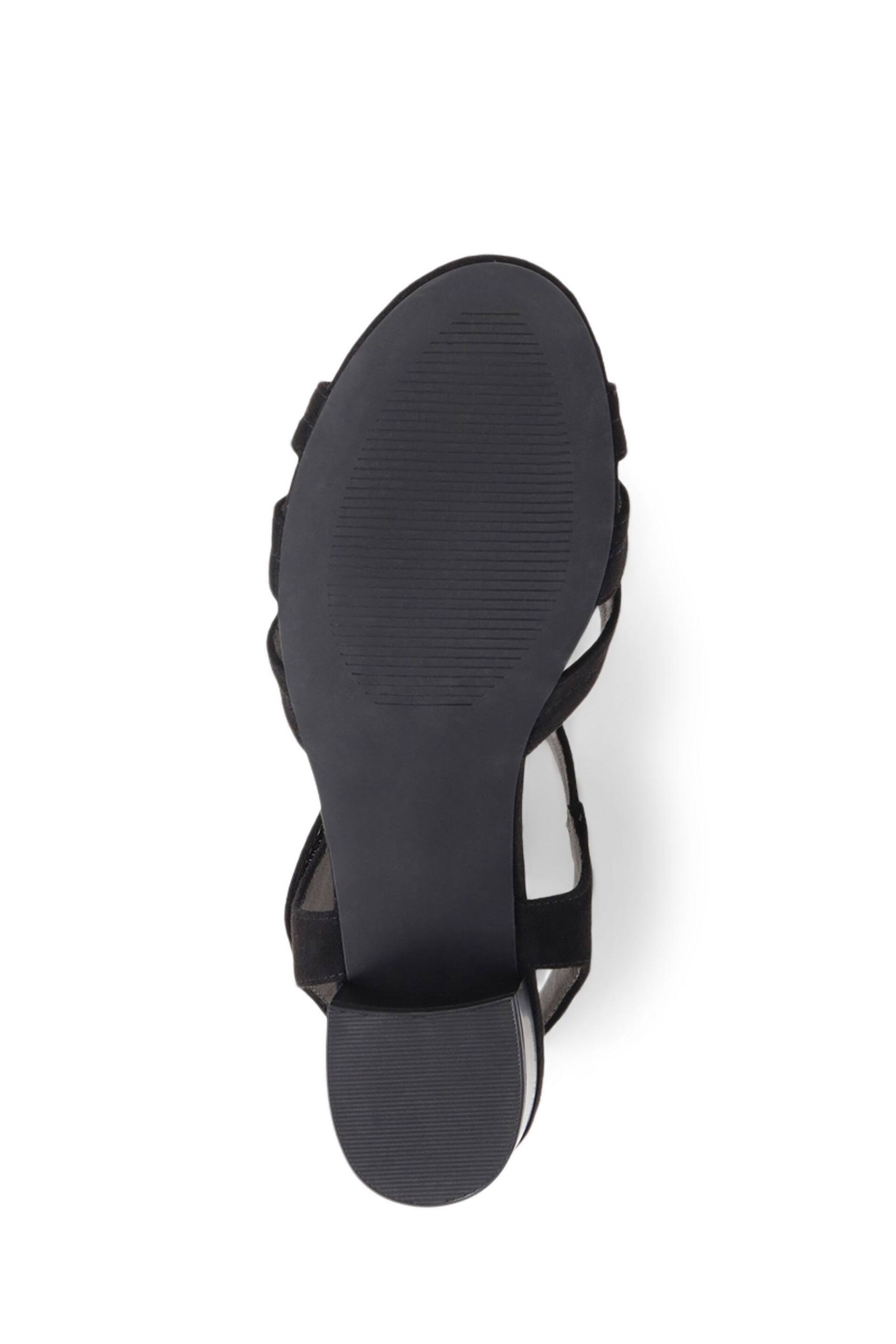 Pavers Heeled Smart Black Sandals - Image 5 of 5