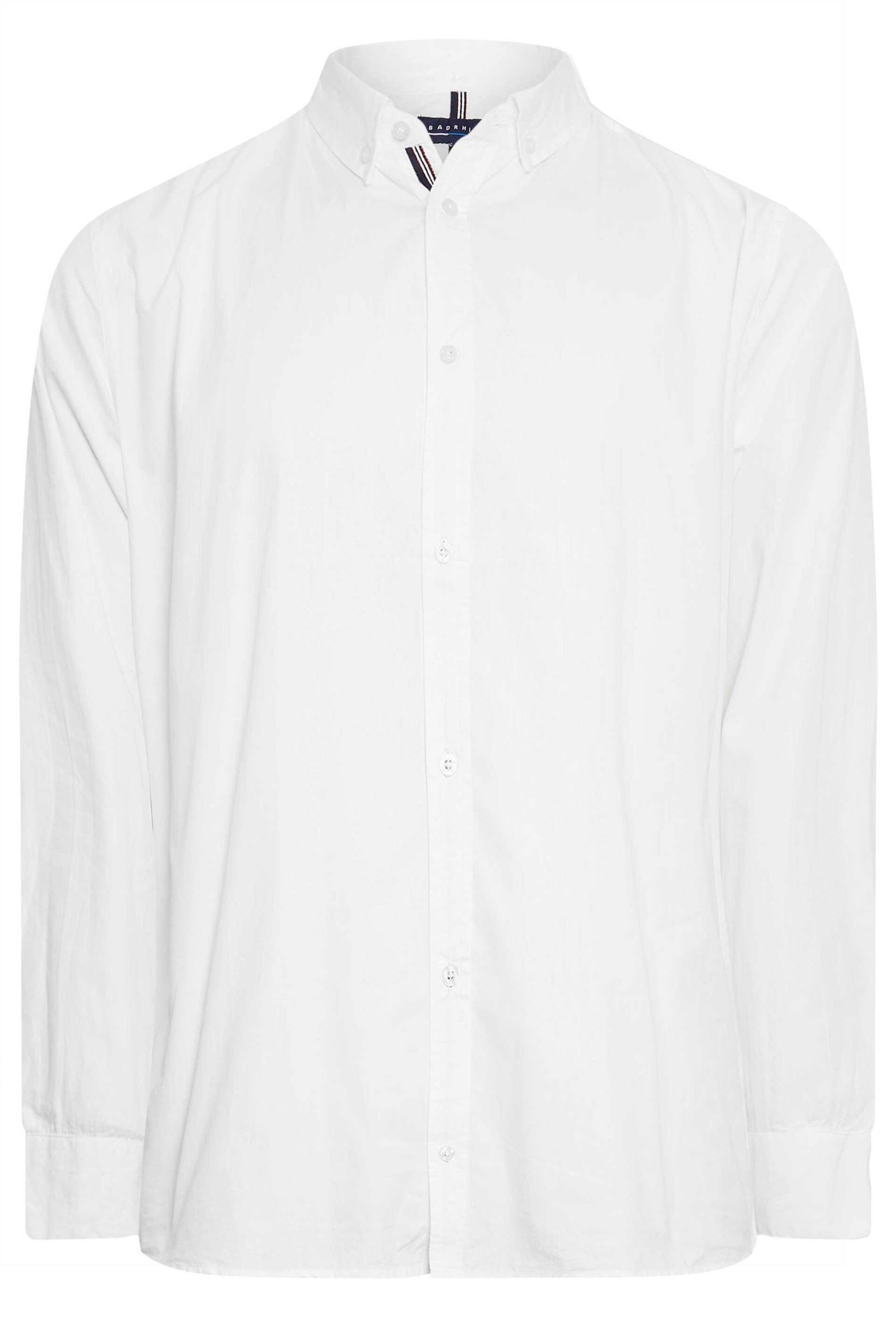 BadRhino Big & Tall White Long Sleeve Poplin Shirt - Image 2 of 3