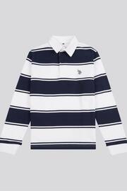 U.S. Polo Assn. Boys Striped Rugby White Shirt - Image 1 of 3