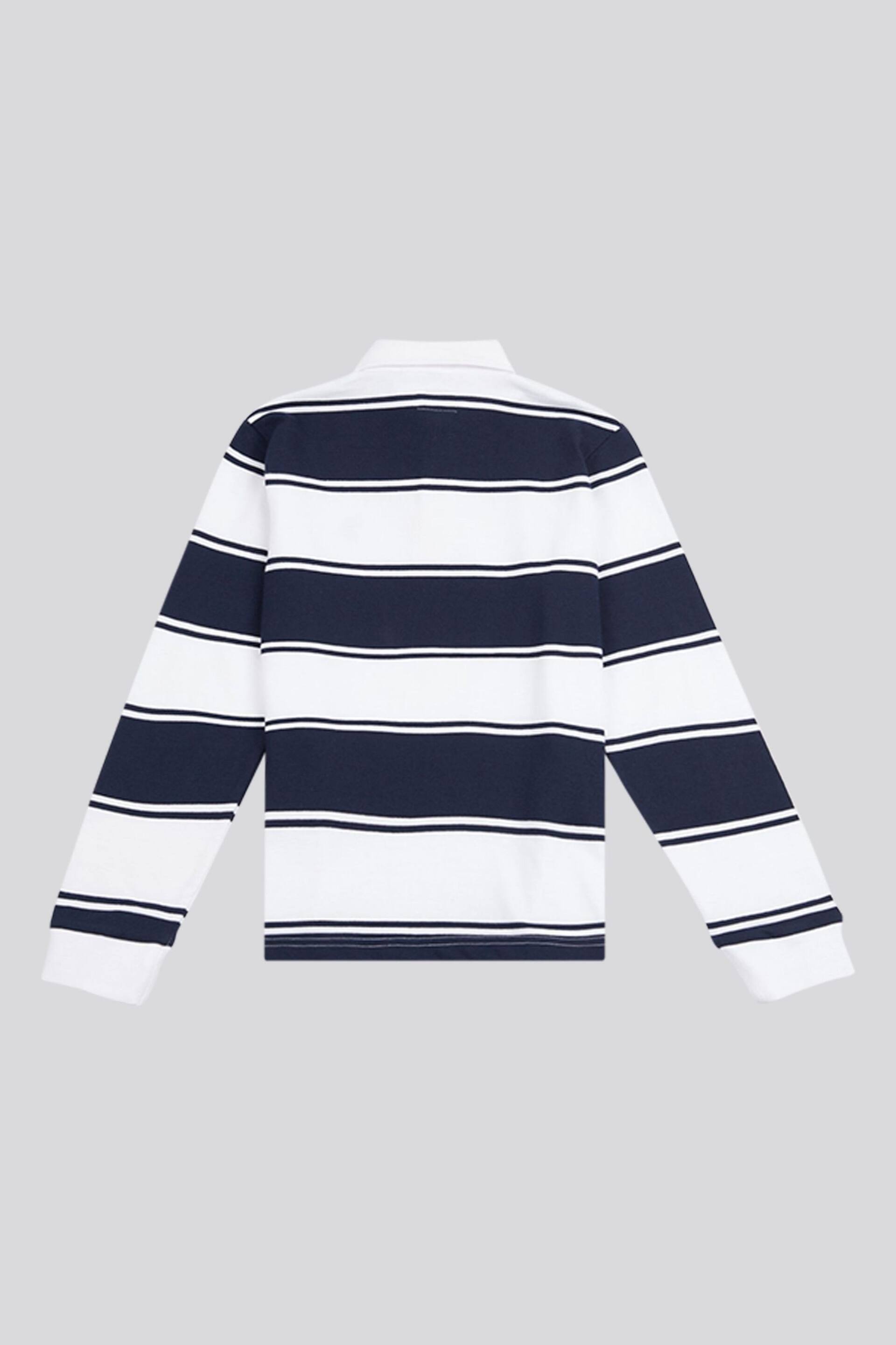 U.S. Polo Assn. Boys Striped Rugby White Shirt - Image 2 of 3