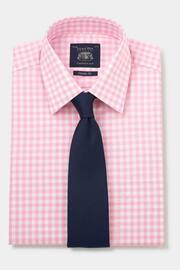 The Savile Row Company Classic Fit Pink Savile Row Check Double Cuff Shirt - Image 3 of 4