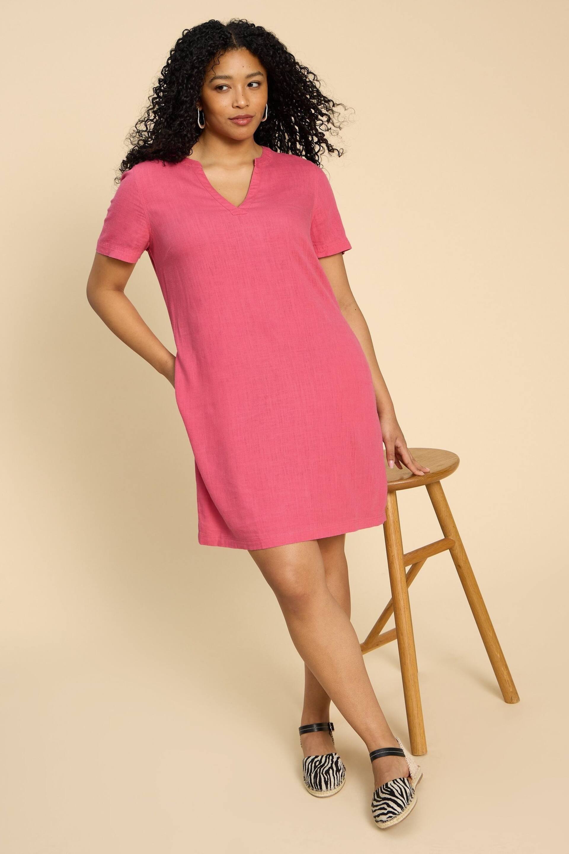 White Stuff Pink Lydia Shift Dress - Image 1 of 7