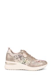Pavers Gold Floral Accent Cushioned Sole Trainers - Image 1 of 5