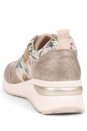 Pavers Gold Floral Accent Cushioned Sole Trainers - Image 3 of 5
