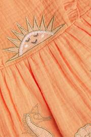 Monsoon Orange Baby Sealife Embroidered Top & Shorts Set - Image 3 of 3