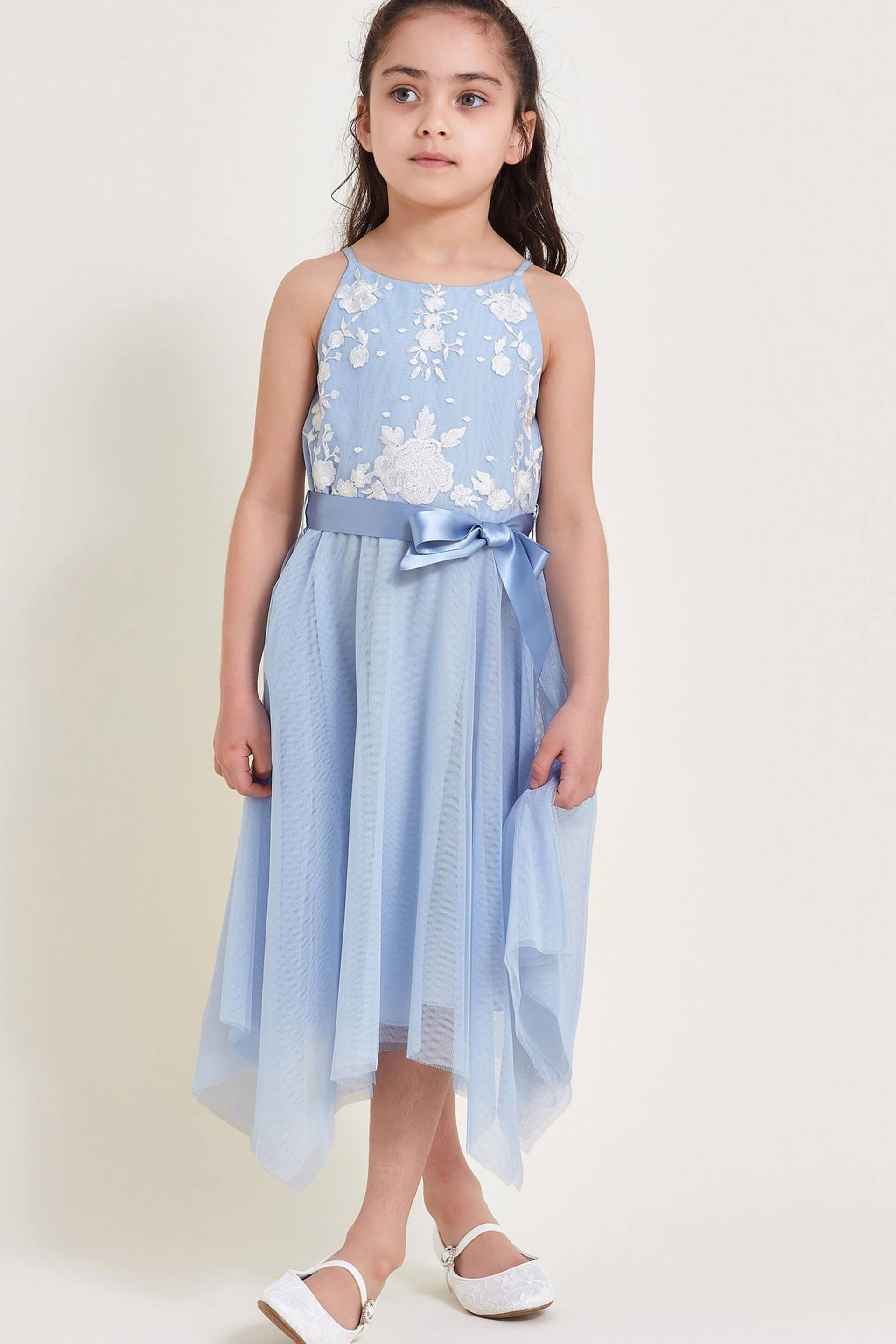 Monsoon Blue Truth Embroidered Dress - Image 1 of 4