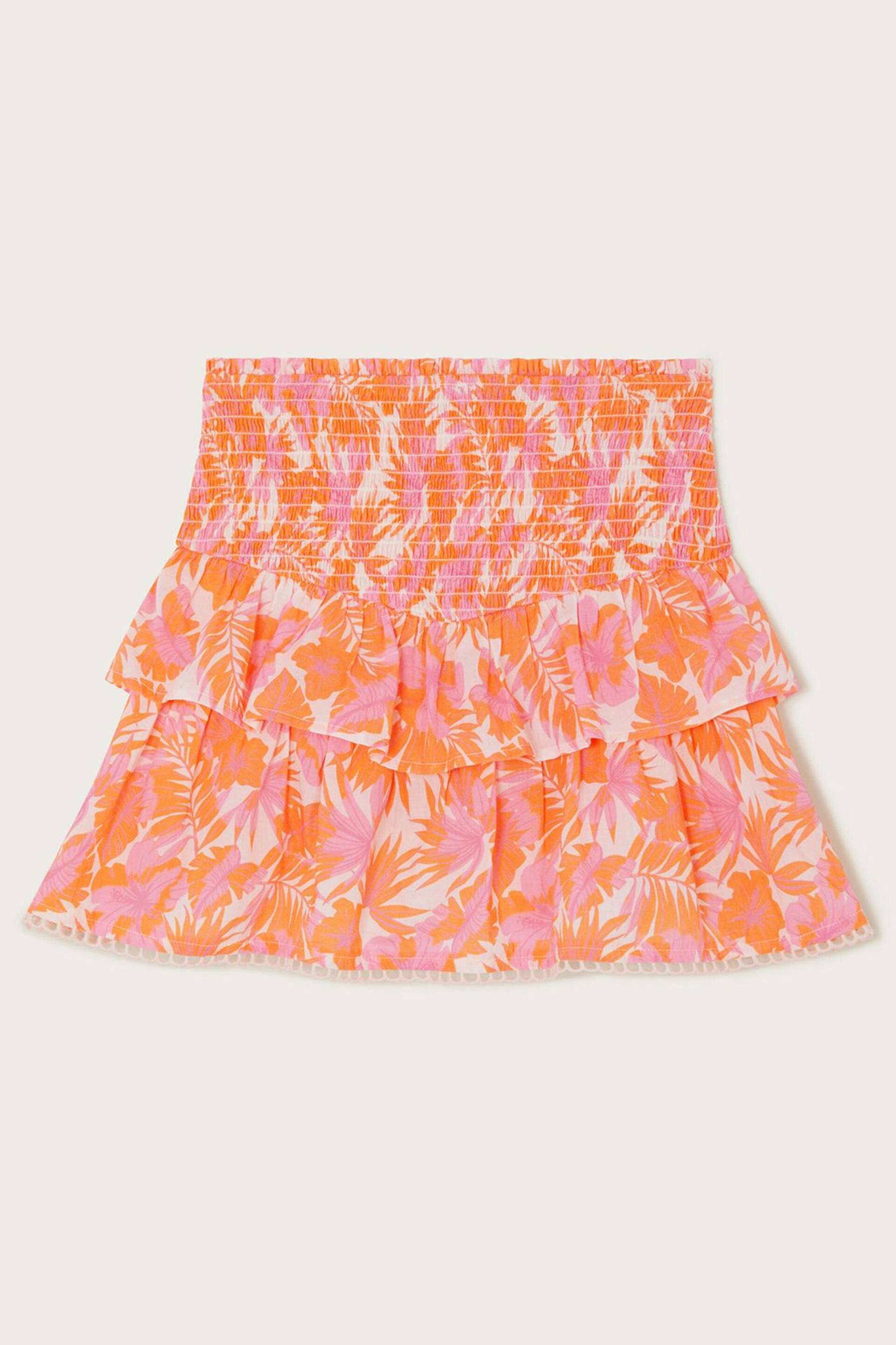 Monsoon Orange Tinashe Palm Print Skort - Image 1 of 3