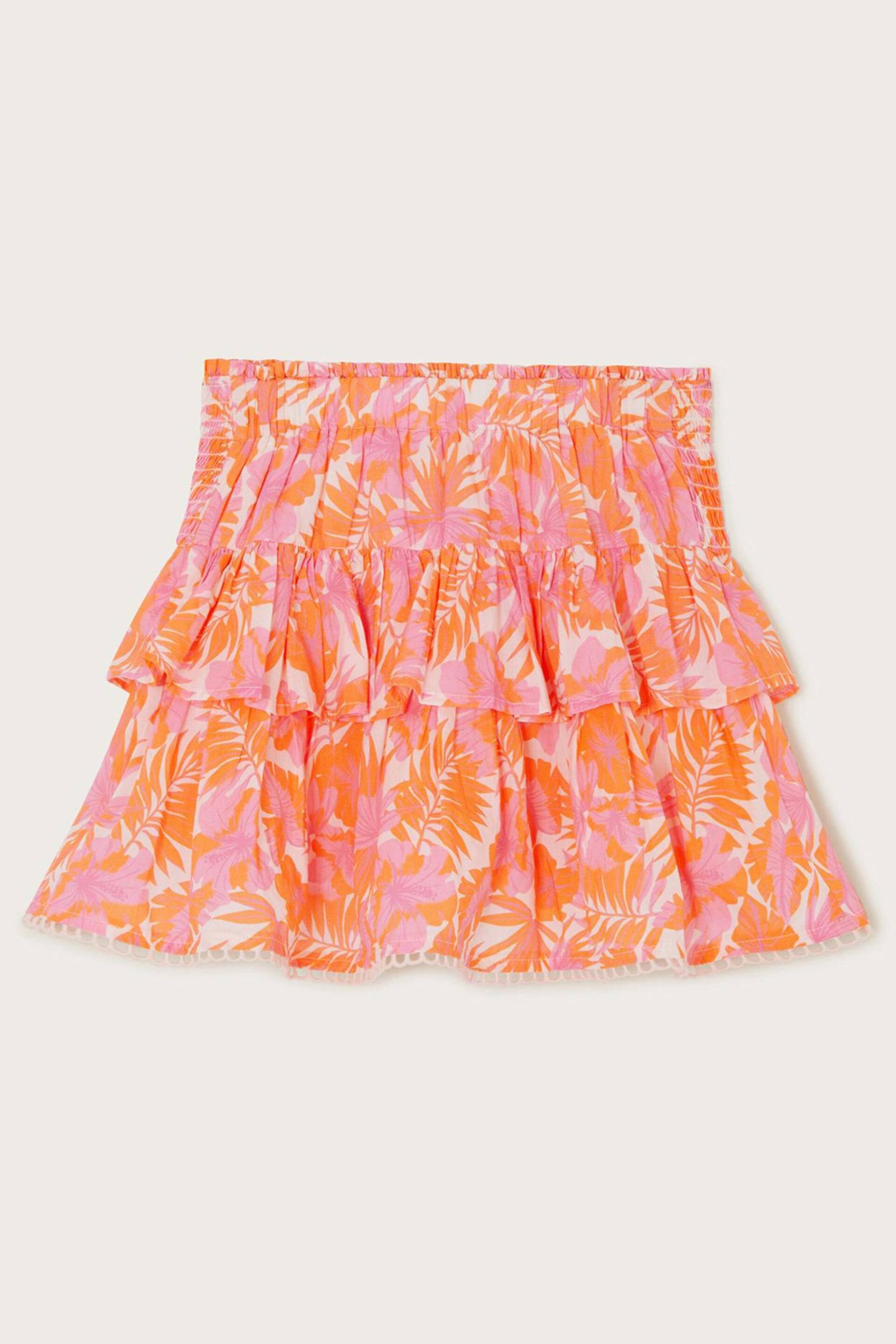 Monsoon Orange Tinashe Palm Print Skort - Image 2 of 3