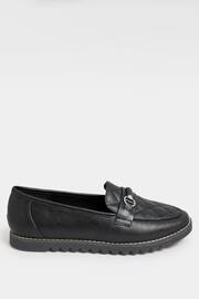 Yours Curve Black Extra Wide Fit Quilted Loafers - Image 3 of 5