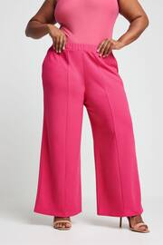 Yours Curve Pink LIMITED COLLECTION Curve Pink Wide Leg Trousers - Image 1 of 5