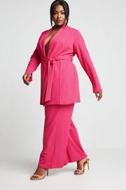 Yours Curve Pink LIMITED COLLECTION Curve Pink Wide Leg Trousers - Image 2 of 5