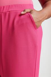 Yours Curve Pink LIMITED COLLECTION Curve Pink Wide Leg Trousers - Image 4 of 5