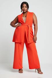Yours Curve Orange LIMITED COLLECTION Curve Pink Wide Leg Trousers - Image 2 of 5