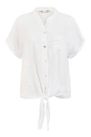 Yumi White Italian Linen Shirt - Image 4 of 4